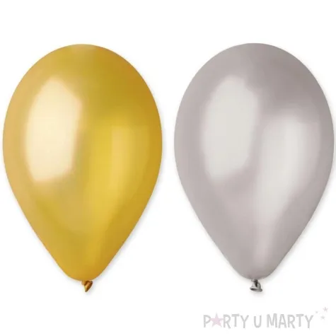 balony gm90 metalik zloty i srebrny gemar 10 50 szt