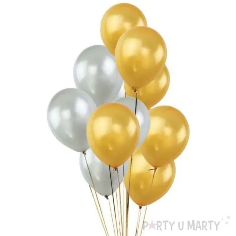 balony gm90 metalik zloty i srebrny gemar 10 50 szt