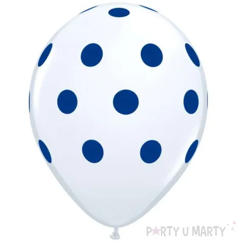 balony grochy niebieskie biale pastel qualatex 11 25 szt