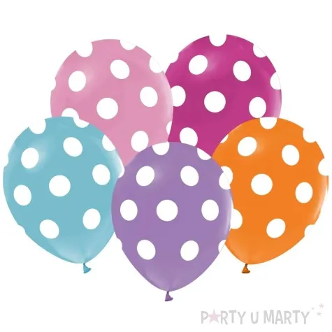 balony grochy pastelowy mix godan 12 5 szt