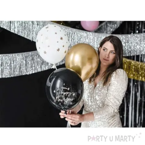 balony gwiazdki i happy new year partydeco 12 6 szt