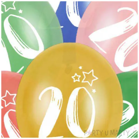balony gwiazdki liczba 20 mix folat 13 6 szt