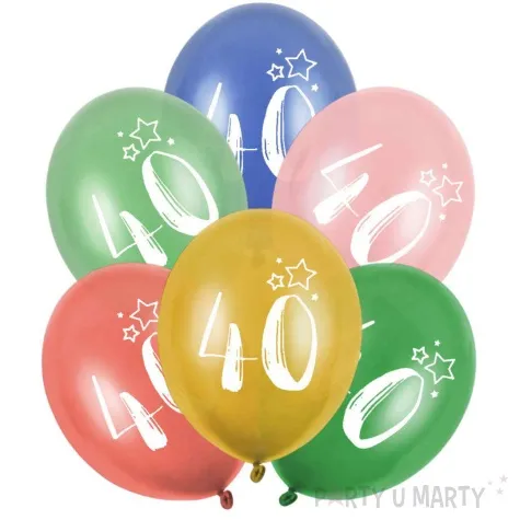 balony gwiazdki liczba 40 mix folat 13 6 szt
