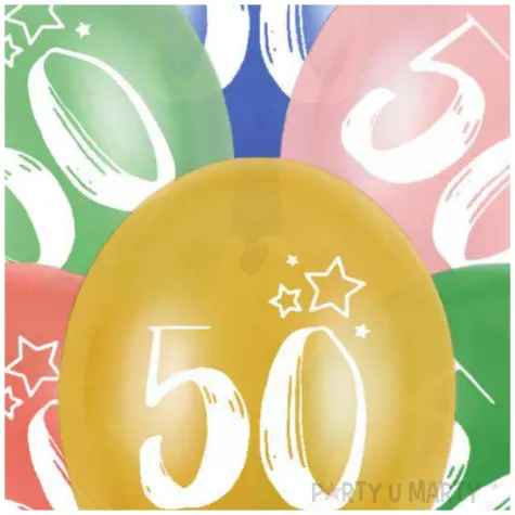 balony gwiazdki liczba 50 mix folat 13 6 szt