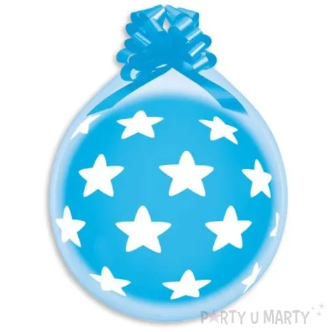 balony gwiazdki z kokarda niebieskie gemar 18 25 szt