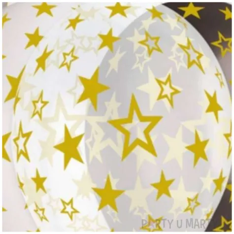 balony gwiazdy zlote 13 gemar 6 szt