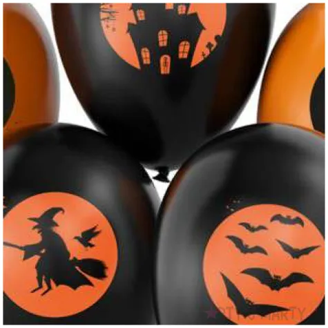 balony halloween mix pomaranczowo czarne arpex 11 5 szt