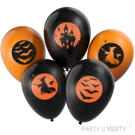 balony halloween mix pomaranczowo czarne arpex 11 5 szt