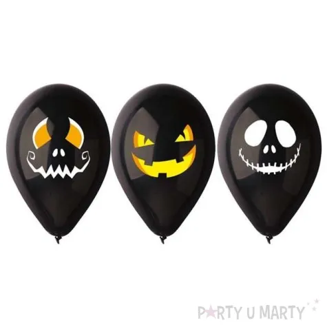 balony halloweenowe twarze gemar 12 3 szt