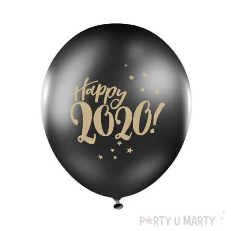 balony happy 2020 pastel czarne strong 12 50 szt