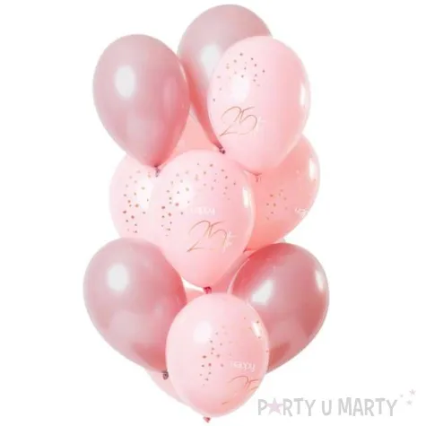 balony happy 25th elegant rozowy folat 12 12 szt