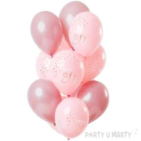 balony happy 80th elegant rozowy folat 12 12 szt