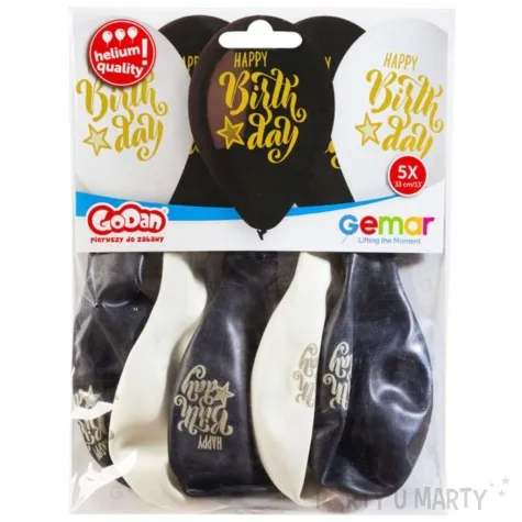balony happy birthday 13 gemar 5 szt