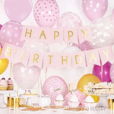 balony happy birthday baby girl pastel rozowy 12 strong 50 szt