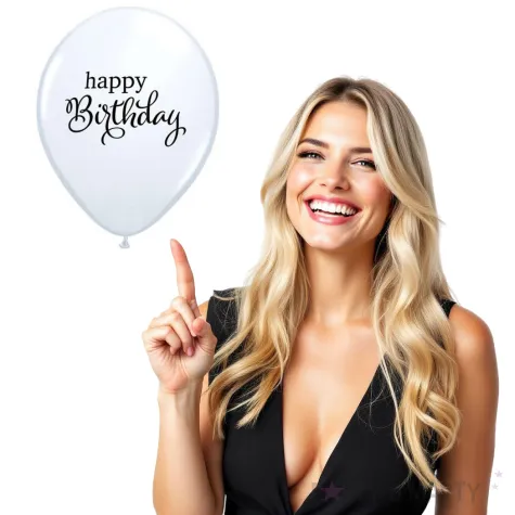 balony happy birthday bialy qualatex 11 25 szt