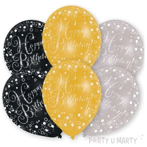balony happy birthday elegant mix amscan 11 6 szt