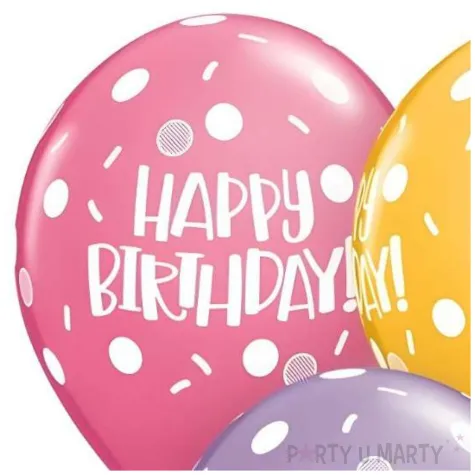 balony happy birthday pastelowy mix qualatex 11 25 szt
