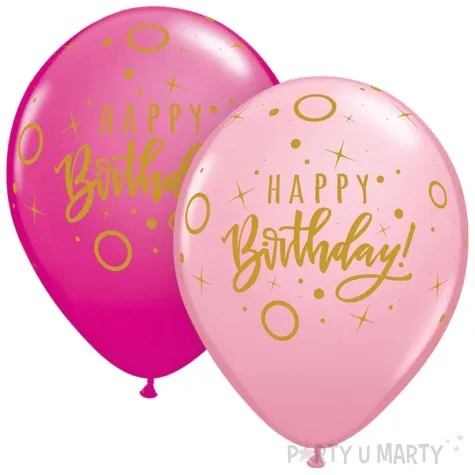 balony happy birthday rozowe 11 25 szt