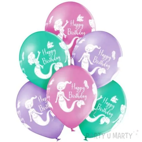 balony happy birthday syrenka mix belbal 12 6 szt