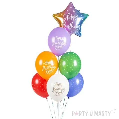 balony happy birthday to you partydeco 12 50 szt