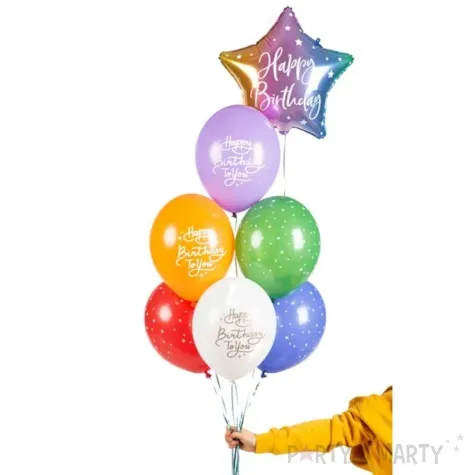 balony happy birthday to you partydeco 12 6 szt