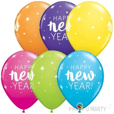 balony happy new year mix qualatex 11 25 szt