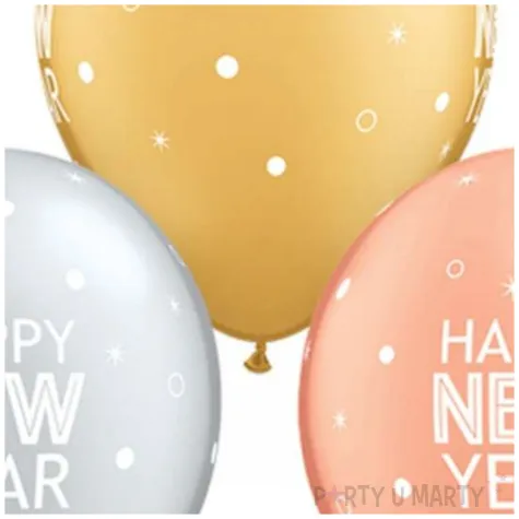 balony happy new year mix qualatex 11 25 szt