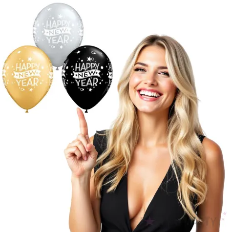 balony happy new year mix qualatex 11 25 szt