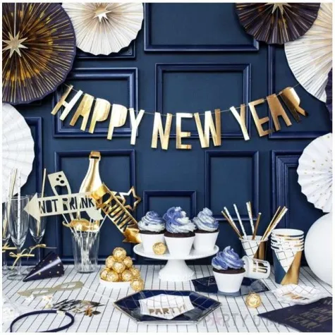 balony happy new year pastel bialy strong 12 6 szt