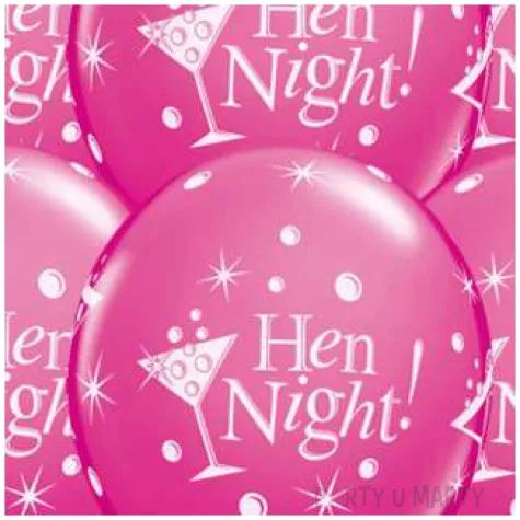 balony hen night wieczor panienski fuksja 12 6 szt