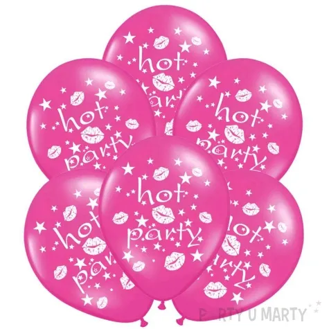 balony hot party rozowy metalik strong 14 6 szt