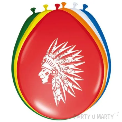 balony indianie folat mix 12 8 szt
