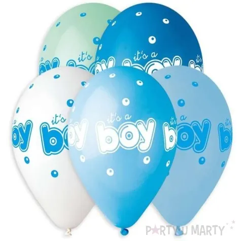 balony its a boy kropki mix gemar 13 5 szt