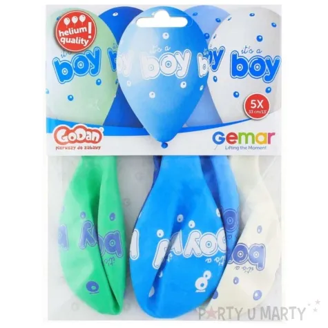 balony its a boy kropki mix gemar 13 5 szt