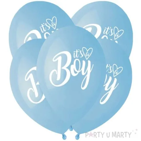 balony its a boy pastelowy blekitny gemar 13 5 szt