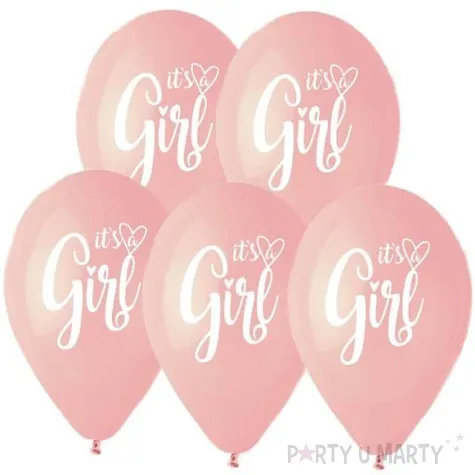 balony its a girl rozowy gemar 13 5 szt
