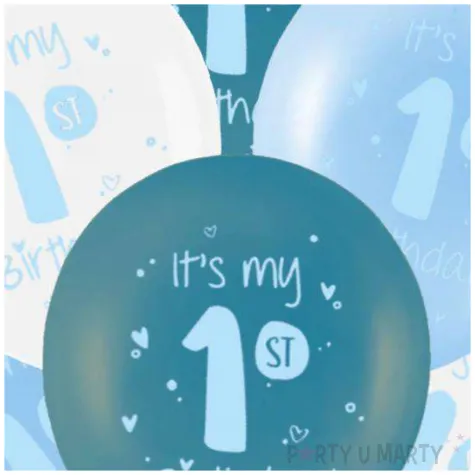balony its my 1st birthday roczek niebieski folat 13 6 szt