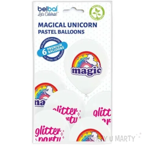 balony jednorozec magic unicorn pastel mix belbal 12 6 szt