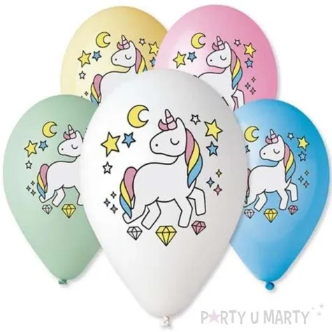 balony jednorozec magiczna noc mix gemar 12 5 szt