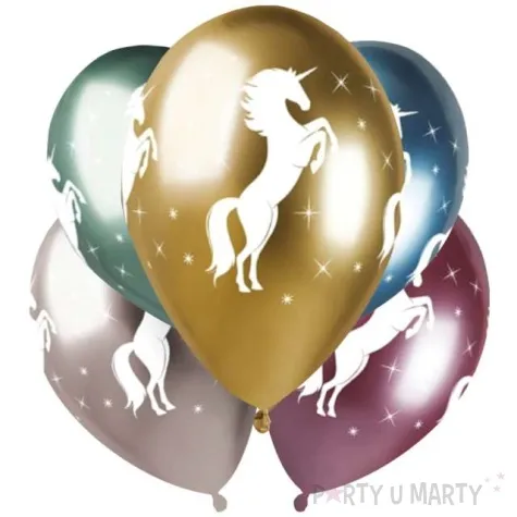balony jednorozec metaliczne gemar 13 5 szt