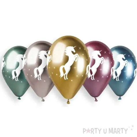 balony jednorozec metaliczne gemar 13 5 szt