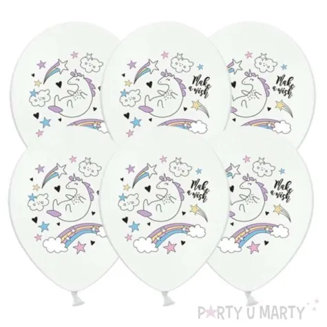 balony jednorozec pastel bialy 12 partydeco 50 szt