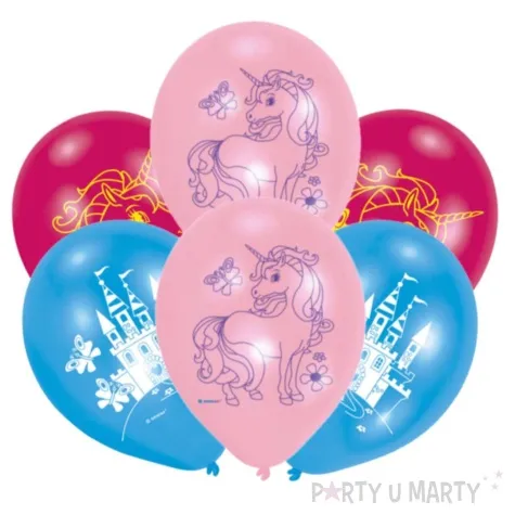 balony jednorozec pastel mix amscan 9 6 szt