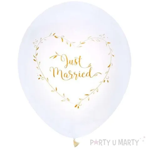 balony just married bialy santex 10 8 szt