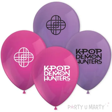 balony k pop demon hunters rozowy fioletowy procos 11 8 szt