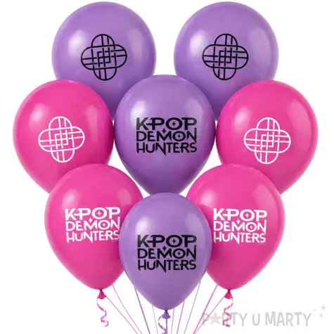 balony k pop demon hunters rozowy fioletowy procos 11 8 szt