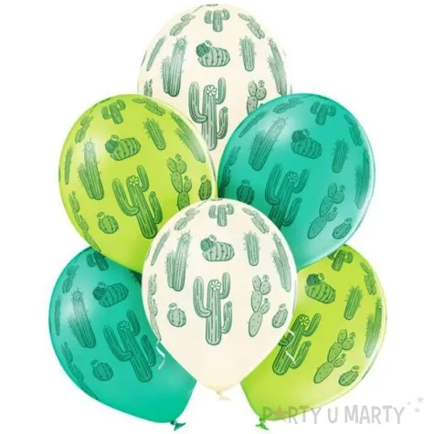 balony kaktus pastel mix belbal 12 6 szt