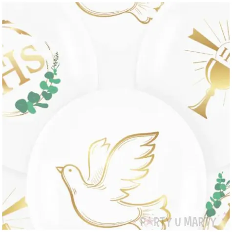 balony komunia swieta ihs eukaliptus i golab partypal 12 6 szt