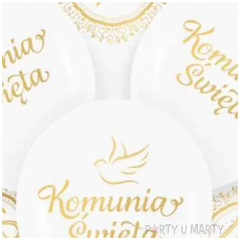 balony komunia swieta ihs mix bialy partypal 12 6 szt