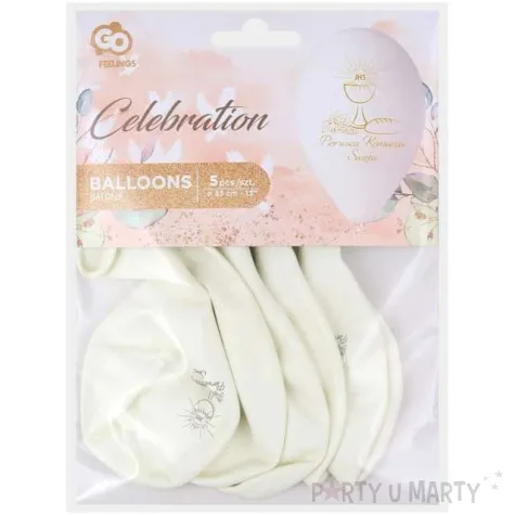 balony komunia swieta kielich ihs bialy gemar 13 5 szt